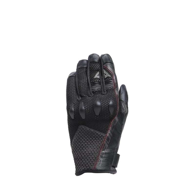 Dainese - Karakum Ergo-Tek Gloves, Summer Motorcycle Gloves, Ventilated Fabric, Knuckle Potectors, Men's Motorcycle Gloves, Black/Black, M