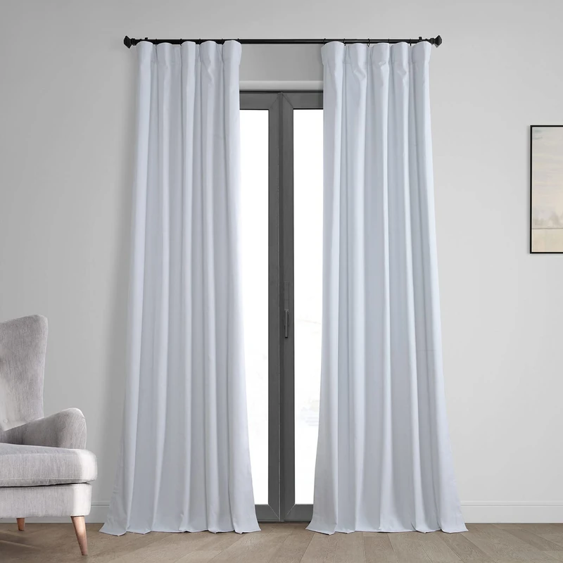 HPD Half Price Drapes Vintage Blackout Curtains for Bedroom & Living Room 50 X 96 Thermal Cross Linen Weave, FLCW-CBO2212-96 (1 Panel) White