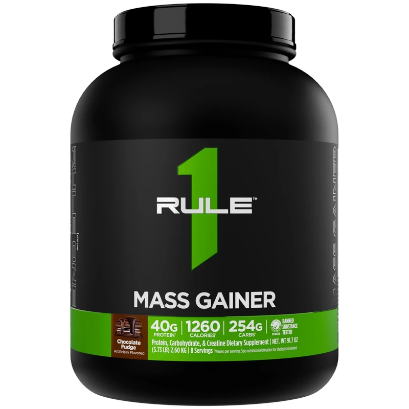 Rule One Mass Gainer, Chocolate Fudge - 2600g