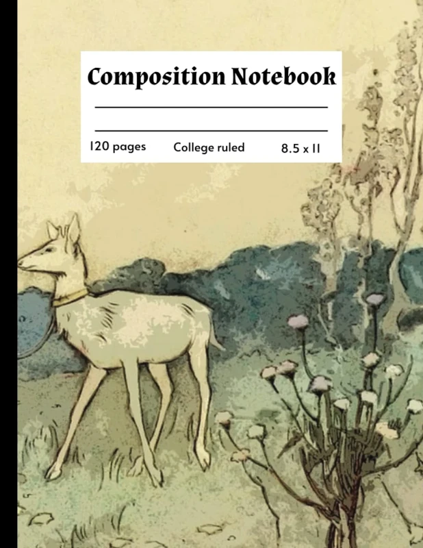 Composition Notebook College Ruled: Fairy Vintage Illustration | Cute Fairycore Aesthetic Journal For Girls, Teens, Women | Wide Lined