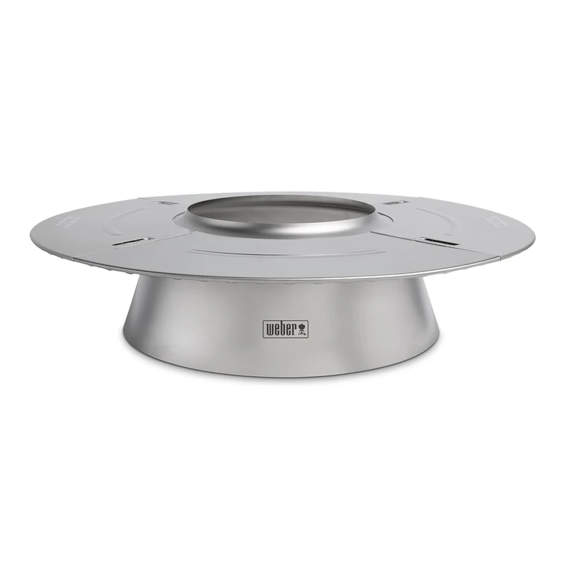 Weber Charcoal Temperature Regulator, for charcoal grills from Ø 57cm, made of stainless steel, 2 functions in one: for searing or slow grilling of food, with diffuser ring - Silver (7666)