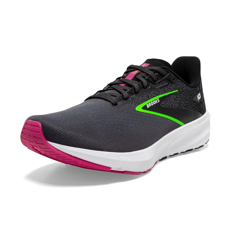 BROOKS 1203981B074 Launch 10 Women Black/Blackened Pearl/Green UK 4.5