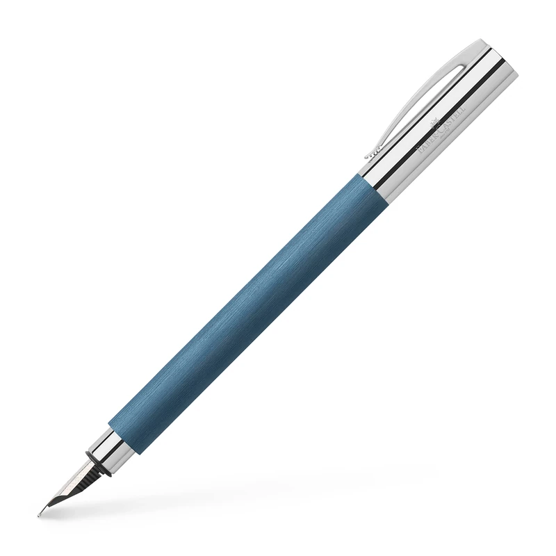 Faber-Castell Ambition 147141 Fountain Pen High-Grade Resin Blue Nib Width F 1 Fountain Pen with Gift Box