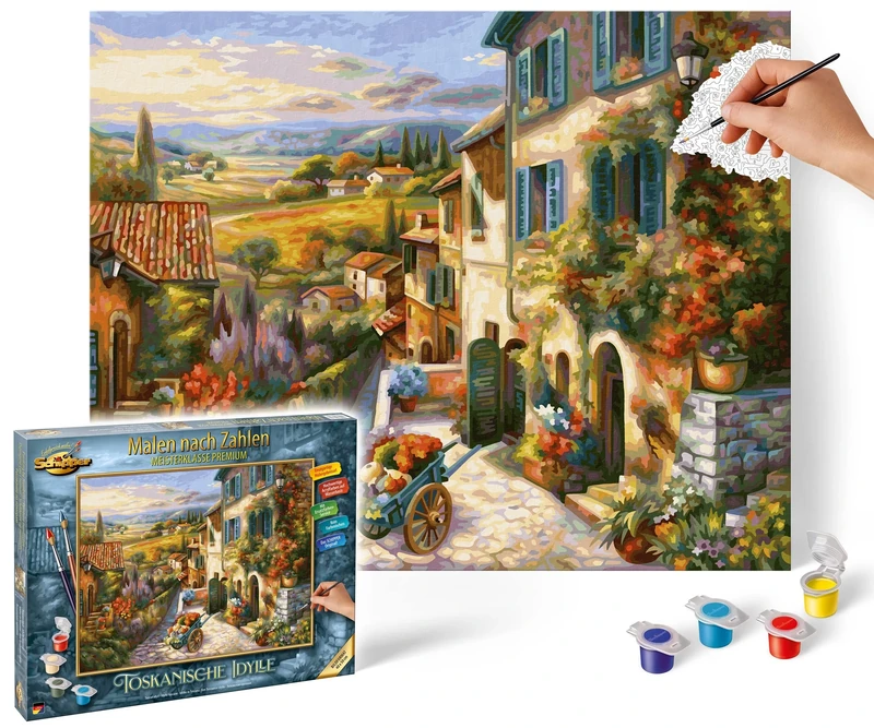 Schipper 609130879 Paint by Numbers - Tuscan Idyll - Painting Pictures for Adults, Includes Brush and Acrylic Paints, 40 x 50 cm