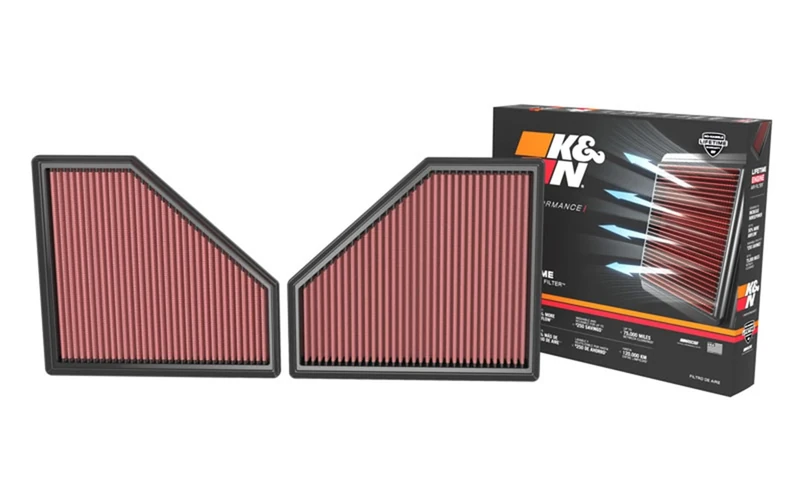 K&N Replacement Air Filter Compatible with BMW M3 (G80) & M4 (G82) 2020- (Set of 2) (33-3171)