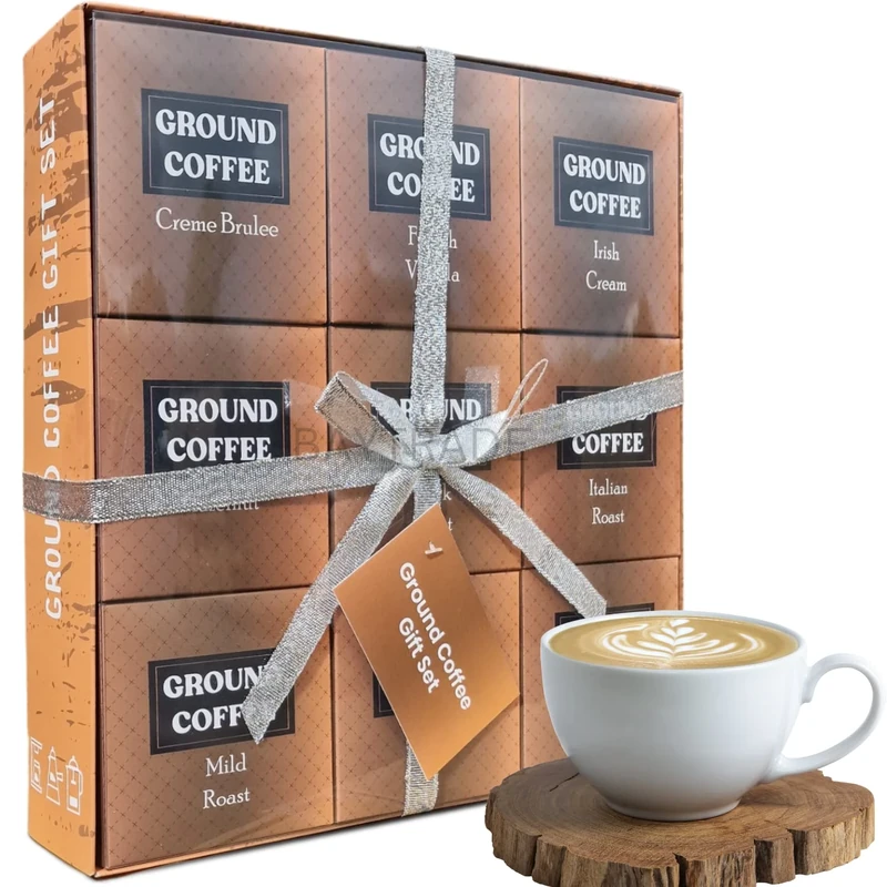 GROUND Coffee Gift Set | Flavoured Coffee Gifts for Men Ladies Cafetiere| HouseWarming New Home couples Hamper | Christmas Gifts for Men Women | Coffee Selection Xmas Presents (1)
