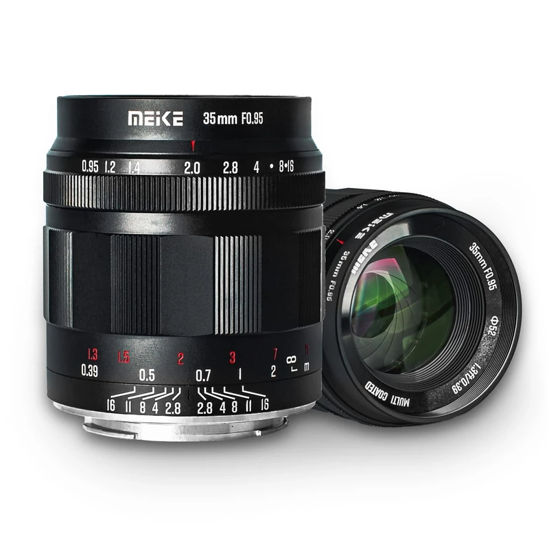 Meike 35mm f0.95 Large Aperture Manual Focus Prime Fixed Lens APS-C Compatible with Sony E-Mount Mirrorless Cameras NEX 3 3N NEX 5R NEX 6 7 A6600 A6400 A5000 A5100 A6000 A6100 A6300 A6500 A3000