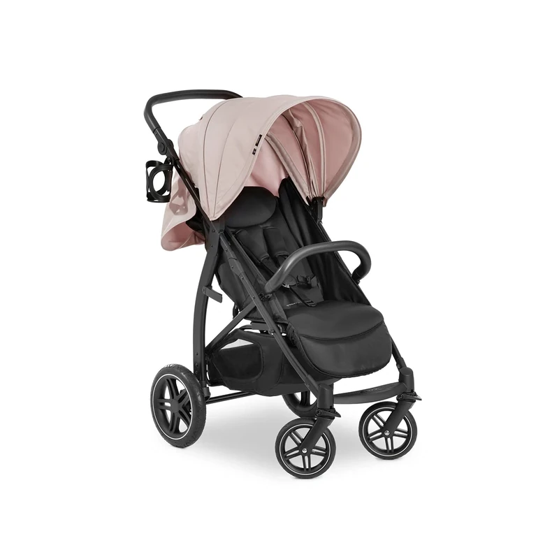 hauck Rapid 4D, Dusty Rose - Pushchair with Rubber Wheels, Raincover & Cup Holder, Compact One-Hand Folding, Height-Adjustable, Fully Reclining from Birth up to 22 kg, UPF 50+