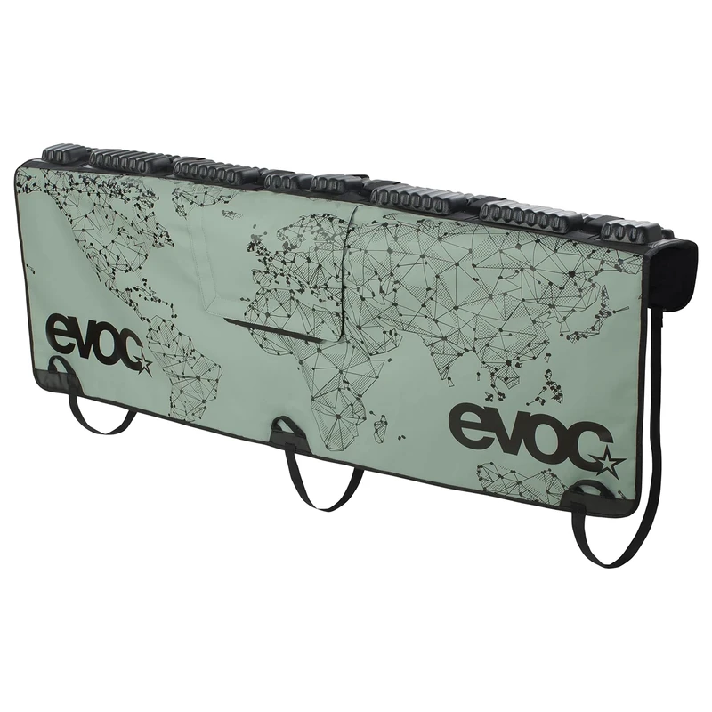 EVOC Tailgate PAD Curve Tailgate Protector (high-Quality Bike Accessory, Quick Access to Tailgate Lever, Aluminium Fastening Hooks, Size: XL, Dimensions: 2 x 100 x 160 cm, 13.6 kg), Olive