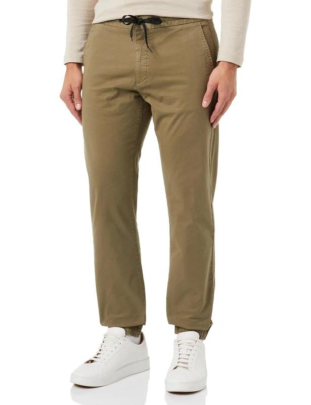 HUGO Men's Davidon224d Trousers_Flat, Open Green, 34 W/32 L