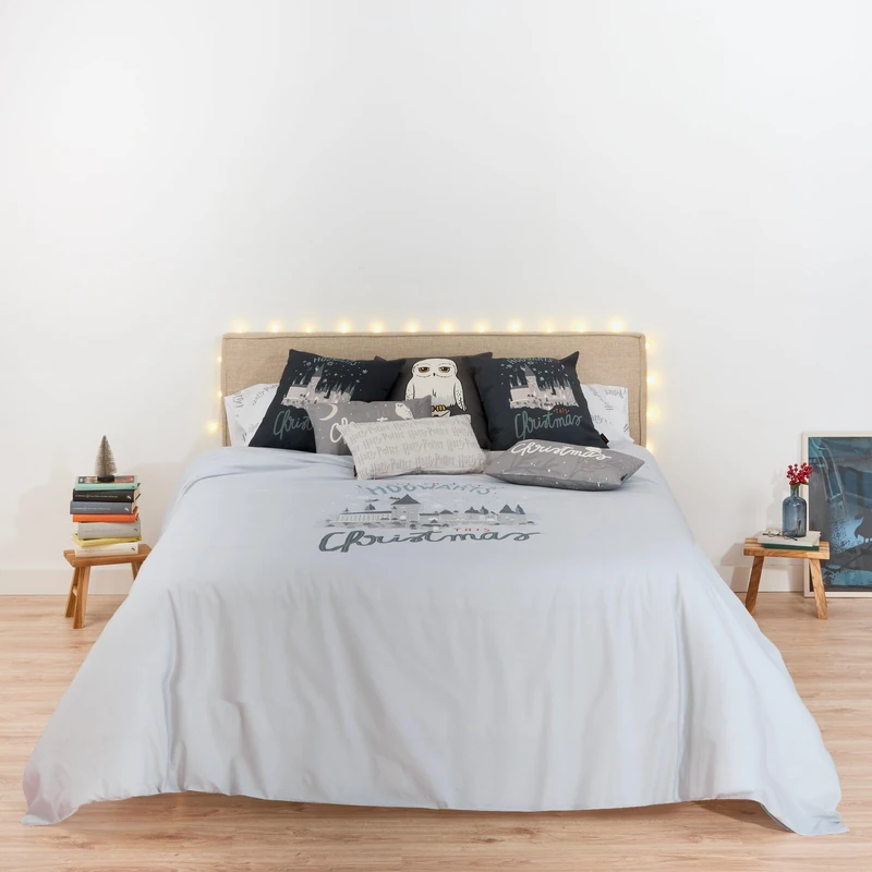 BELUM | Harry Potter Duvet Cover, Duvet Cover with Buttons, 50% Cotton - 50% Polyester, Hogwarts in Christmas 180 (260 x 240 cm)