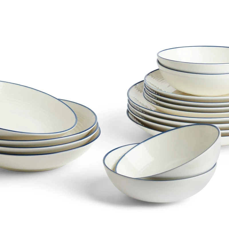 Royal Doulton Exclusively for Gordon Ramsay Maze 16P Set Denim Line, Blue - Image 1
