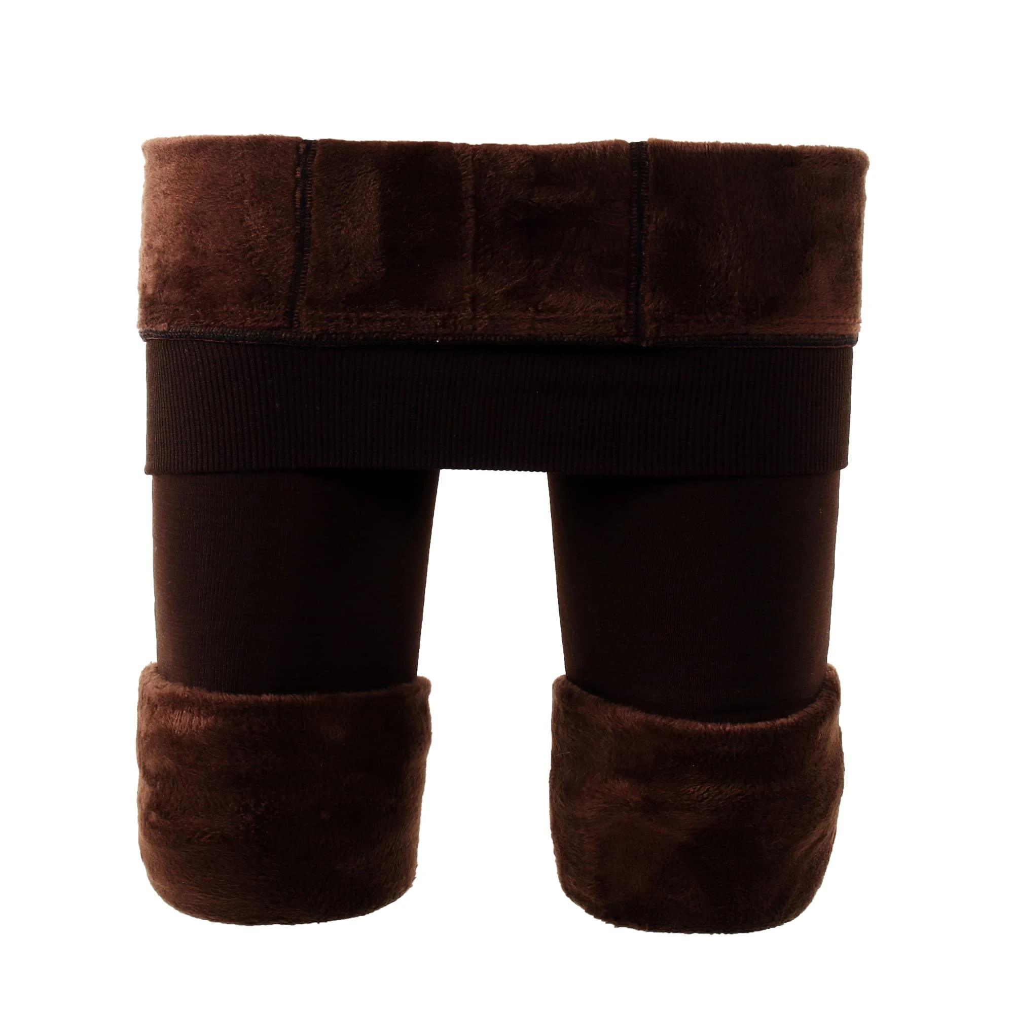 Drelaar Fleece Lined Winter Thick Leggings for Women High Waist Warm Thermal Tights Coffee