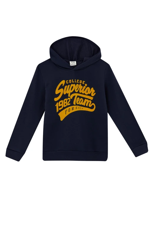 DeFacto Boy's S2371A6 Hooded Sweatshirt, Navy, 6-8 Years - Image 1