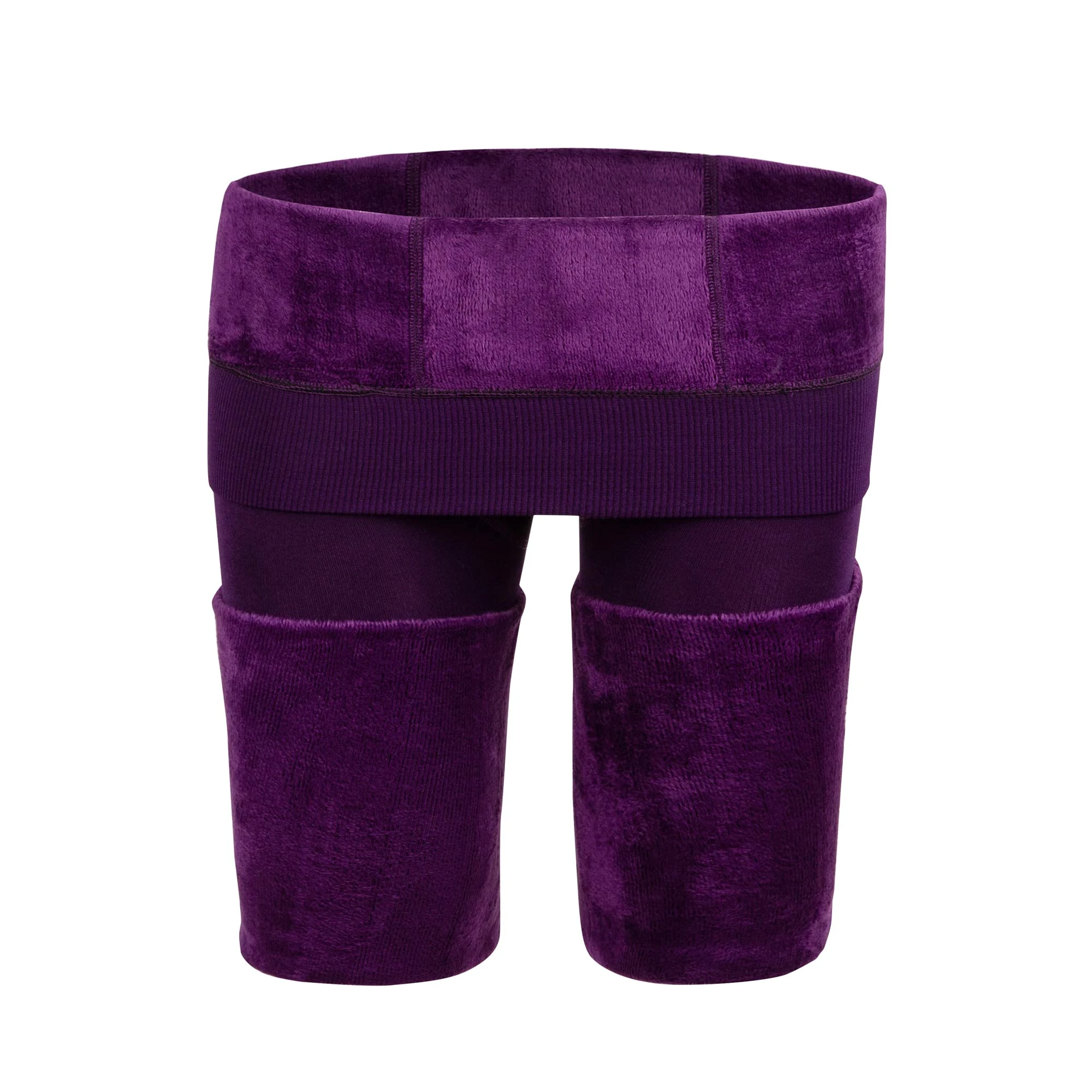 Drelaar Fleece Lined Winter Thick Leggings for Women High Waist Warm Thermal Tights Purple