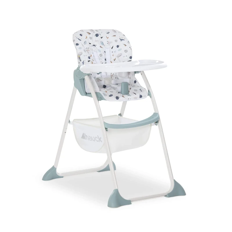 hauck Sit N Fold, Space - Folding Toddler Highchair with Tray & Basket from 6 Months up to 15 kg, Lightweight, Adjustable Backrest & Tray