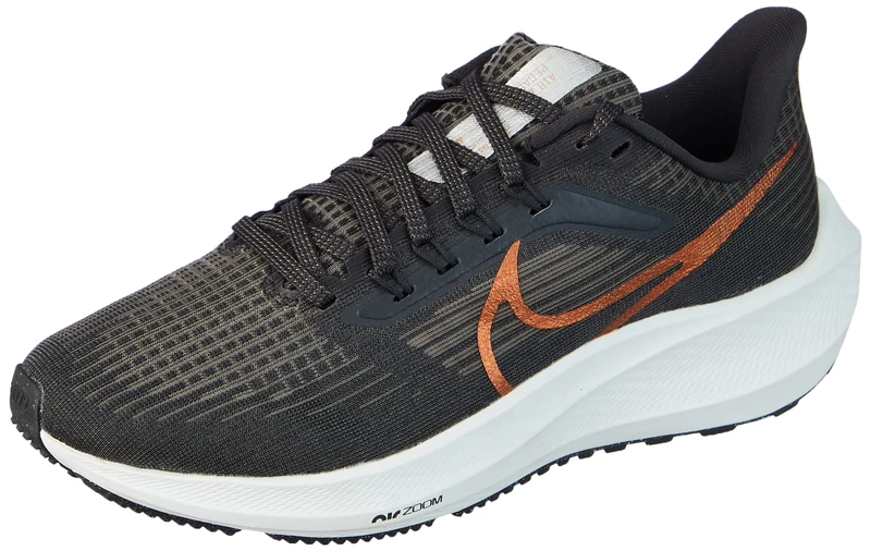 NIKE Women's Nike Air Zoom Pegasus 39 Sneaker, Dk Smoke Grey Metallic Copper Olive Grey, 4 UK