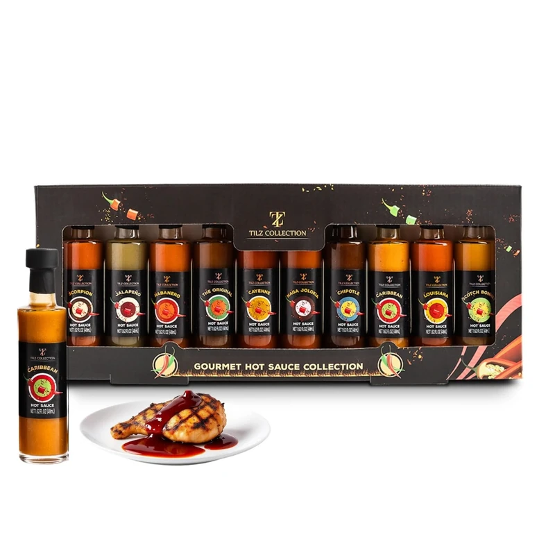 Hot Sauce Gift Set | Premium Spice Collection for Men | Flavourful Gourmet Chilli Sauces for BBQ, Wings & More | BBQ Sauces & Seasonings | Unique Cooking Gifts for Men