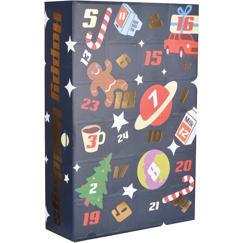 Happy Socks Women's Happy 24-pack Happy Holidays Gift Set Sock, Multicolour, S-M UK