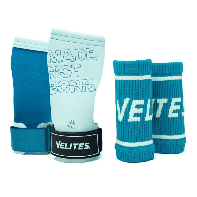 Velites I Quad Pro Hand Grips Size M I Professional Cross Training Gloves or Gymnastics I Suitable for any surface I Use with Magnesium I Design without holes I Includes free bands.