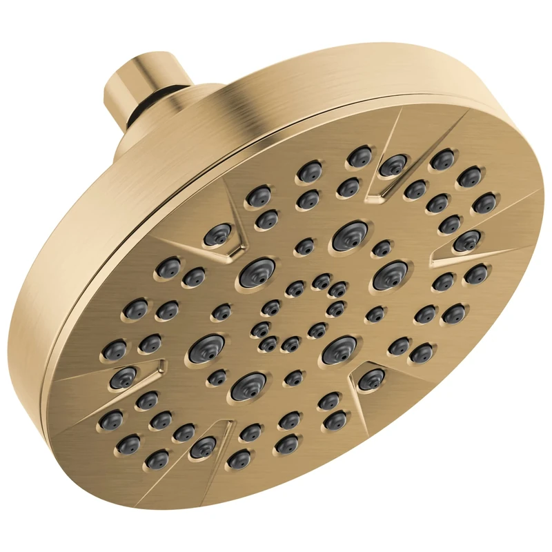 DELTA Faucet Faucet 5-Spray Gold Shower Head, DELTA Faucet Shower Head Gold, Showerheads, Brushed Gold Shower Head, 1.75 GPM Flow Rate, Champagne Bronze 52535-CZ