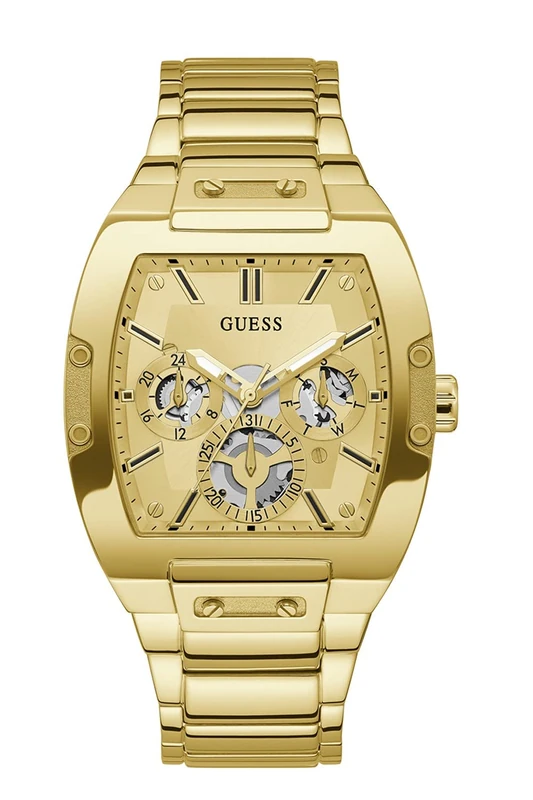 GUESS Men Analog Quartz Watch with Stainless Steel Strap GW0456G2