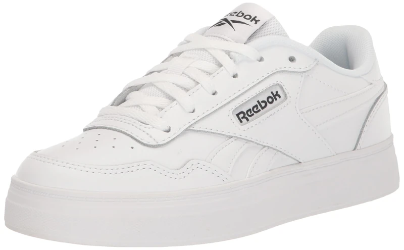 Reebok Women's Court Advance Bold Sneaker, Footwear White/Footwear White/Core Black, 4.5 UK