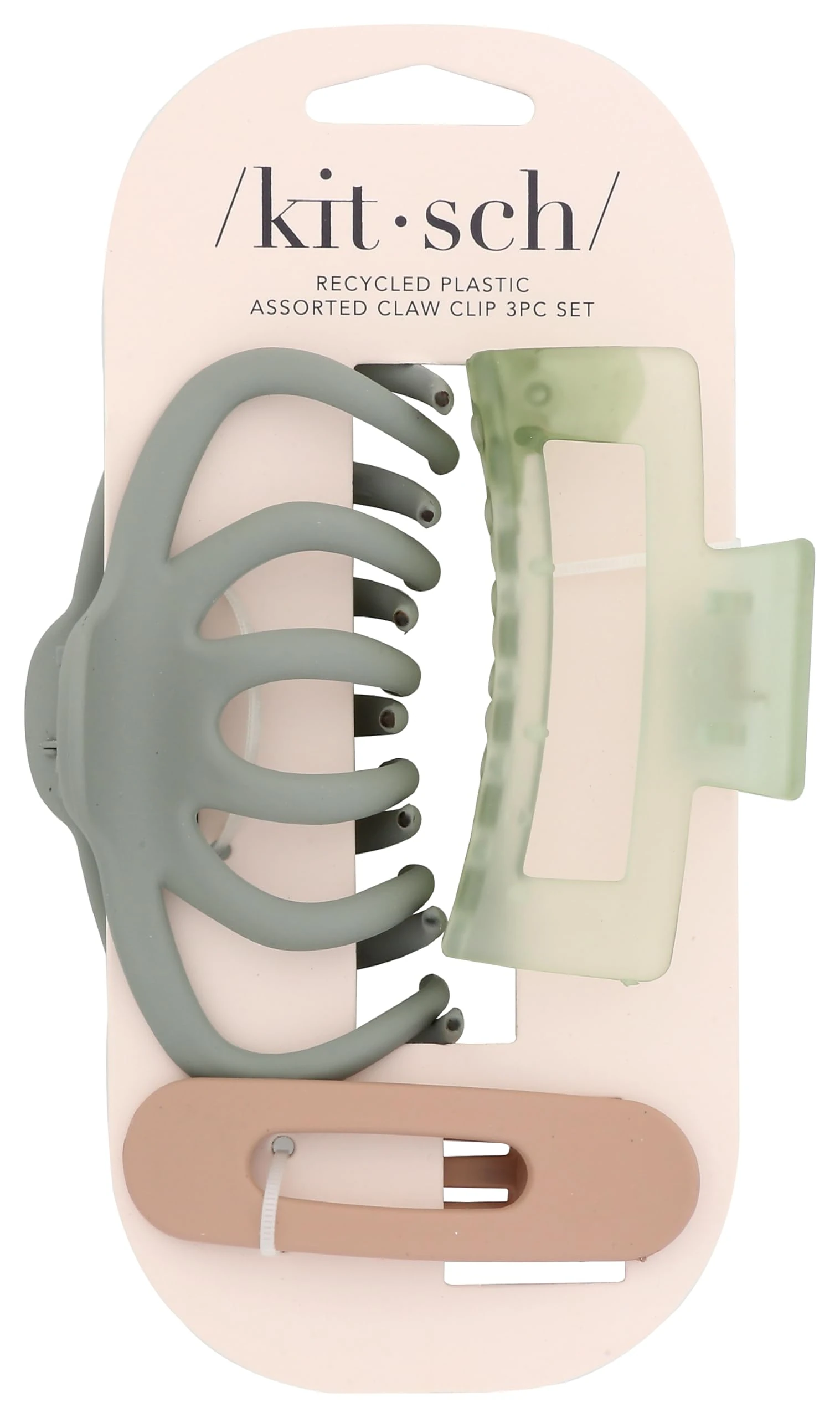 Kitsch Large Assorted Hair Clips for Women, Medium Open Shape Hair Claw Clips for Thick Hair, Flat Lay Hair Clip & Big Octopus Claw Clip for Teen Girls, Hair Styling Accessories, 3 pcs