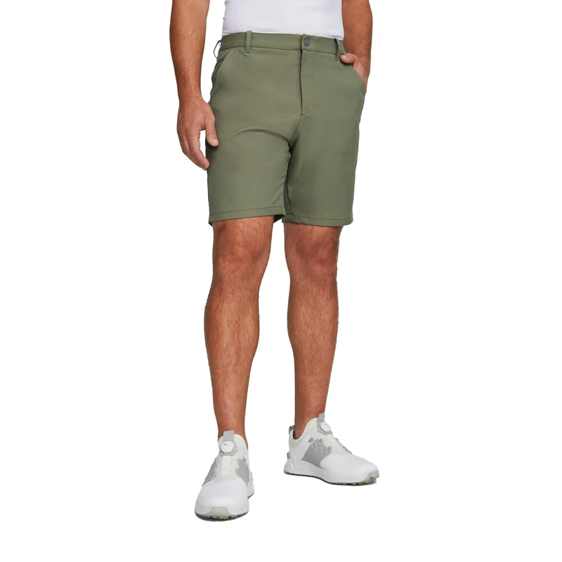 PUMA Men's Dealer Short 8 Golf, Dark Sage, 32W x 8L