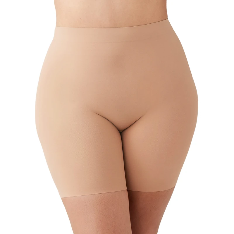 Wacoal Women's Hourglass Low Back Shape Revelation Thigh Shaper Shapewear, Praline, S
