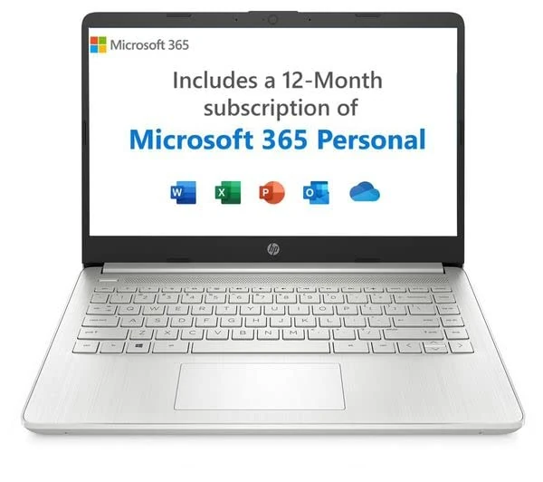 HP 14s-dq2502na Laptop, Intel Pentium, Gold, 128 GB SSD, Silver, 14"