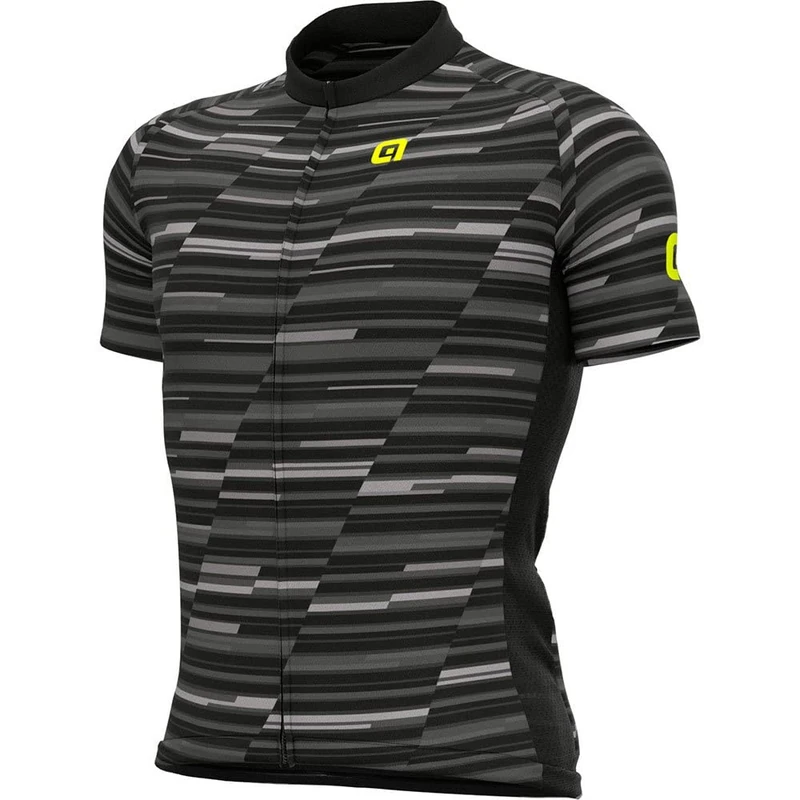 Alé Men's Solid Step Short Sleeve Cyling Jersey, Black, XXL