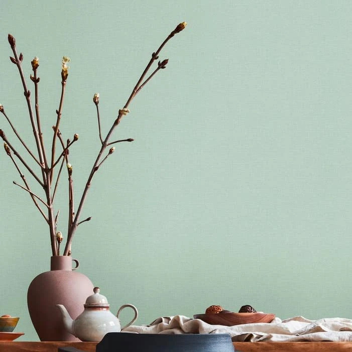 Livingwalls House of Turnowsky 389026 Plain Non-Woven Wallpaper 10.05 m x 0.53 m Made in Germany Green