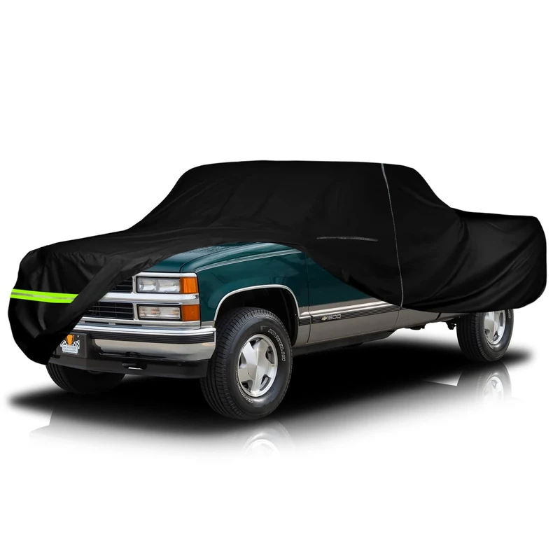 Waterproof Car Cover Replace for Chevrolet C/K 1500/2500/3500 1988-1999, 2 Door Extended Cab Long Bed Trunk 300D All Weather Classic Car Covers with Zipper Door for Snow Rain Protection