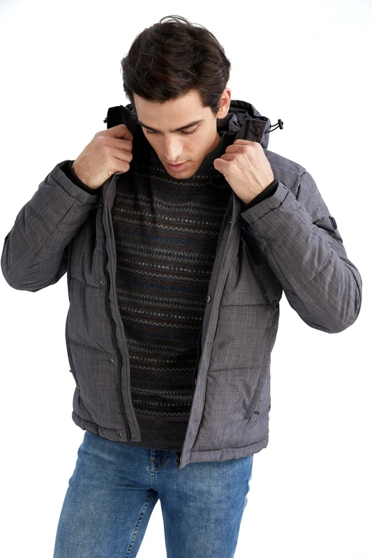 de facto Men's Jacket, grey melange, S