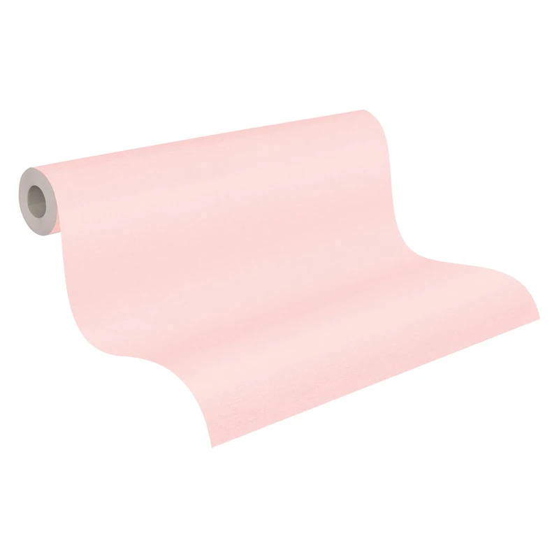 A.S. Création Non-Woven Wallpaper - Plain Wallpaper 389041 in Pink - Plain Wallpaper for Various Rooms - 10.05 m x 0.53 m - Made in Germany