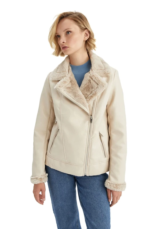 DeFacto Women's W6073az Jacket, sand, XL - Image 1
