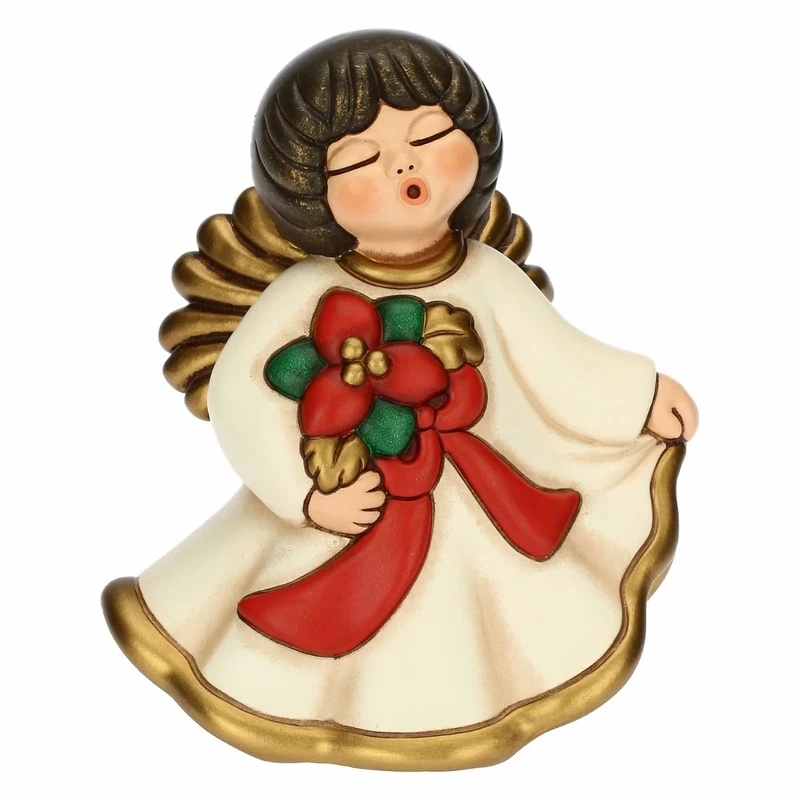 THUN - Limited Edition 2022 - Hand Decorated Ceramic Christmas Angel, Medium Version Idea 2022-13x11.5x16cm h - Image 1