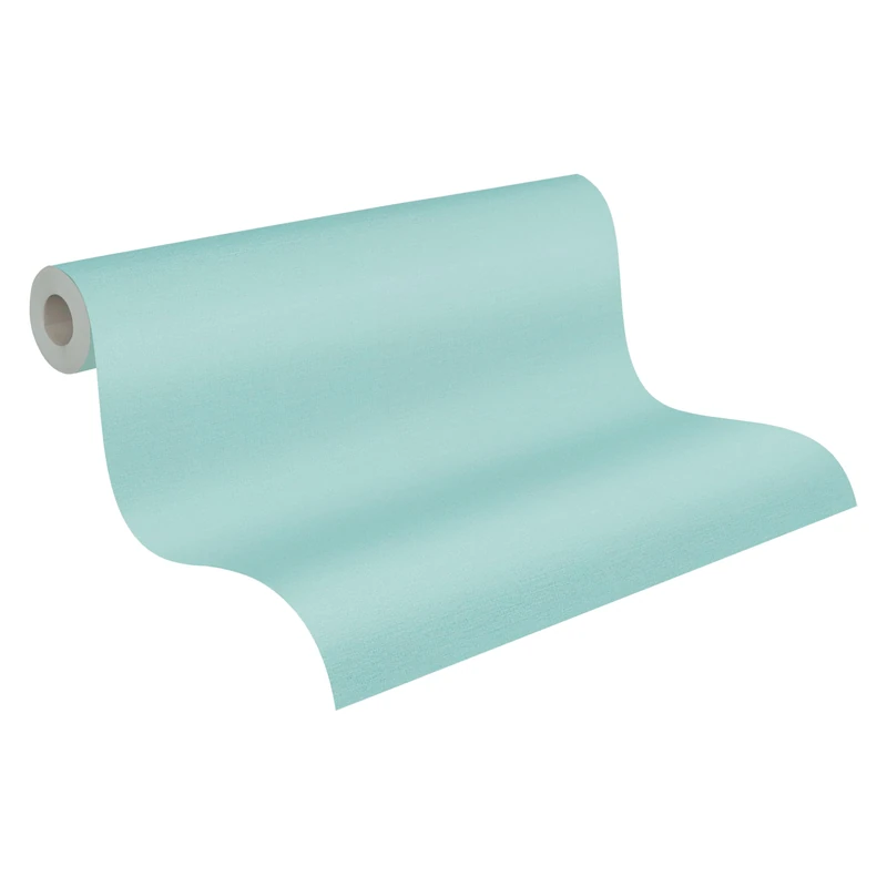 Livingwalls Wallpaper Turquoise - High-Quality Non-Woven Wallpaper Plain for Various Living Spaces 10.05 m x 0.53 m - 5.33 m² - Made in Germany - Image 1
