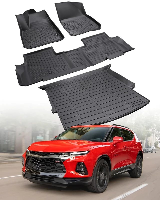 BAMACAR for Chevrolet Chevy Blazer Floor Mats 2023 2022 2021 2020 2019 All Weather Chevy Blazer Floor Mats 2019-2023 Chevrolet Chevy Blazer Accessories 2023