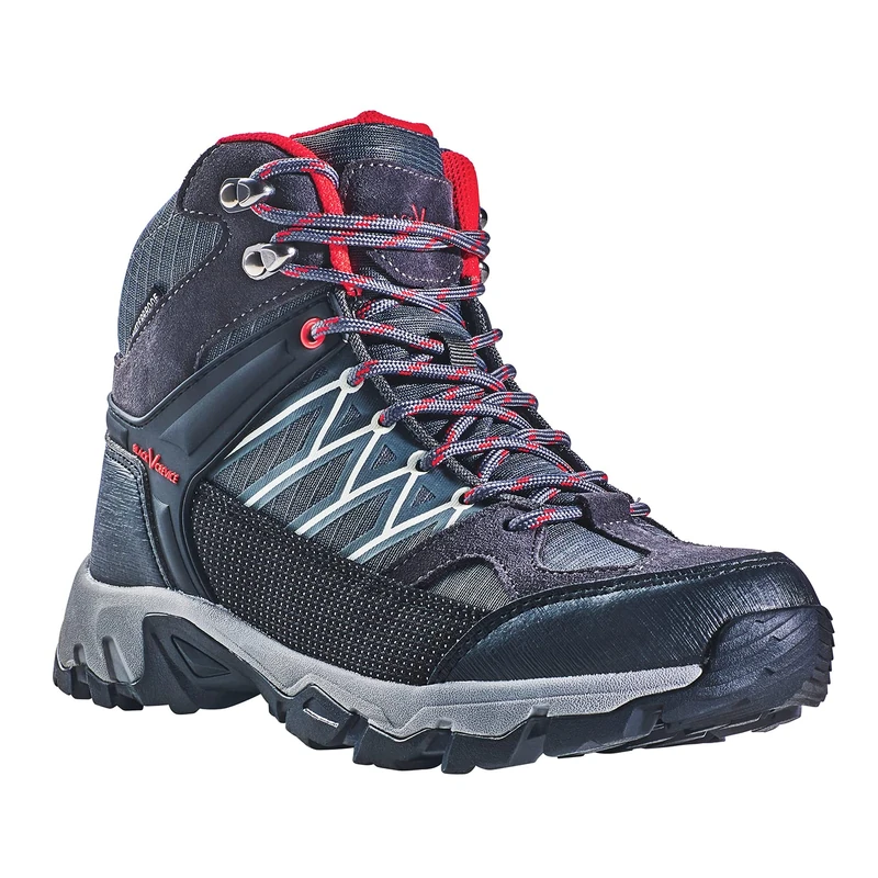 Black Crevice Women's high Trekking Shoes Mountaineering Boot, Black red, 4.5 UK