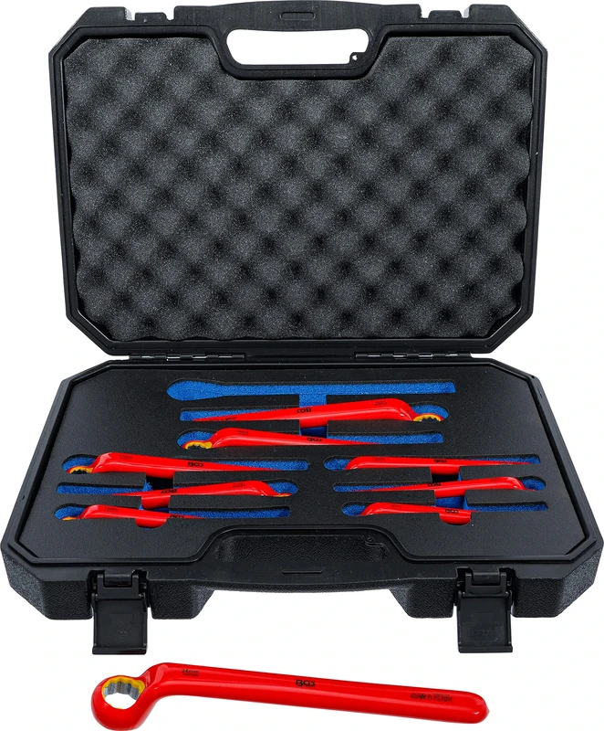 BGS 72035 | VDE Single End Ring Spanner Set | deep offset ends | 10 - 24 mm | 9 pcs.