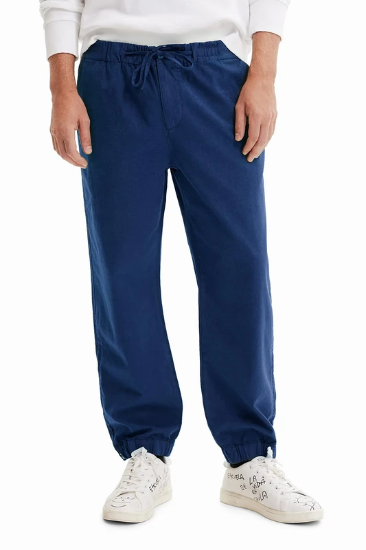 Desigual Men's Pant_Roy 5000 Navy Casual, Blue, 28