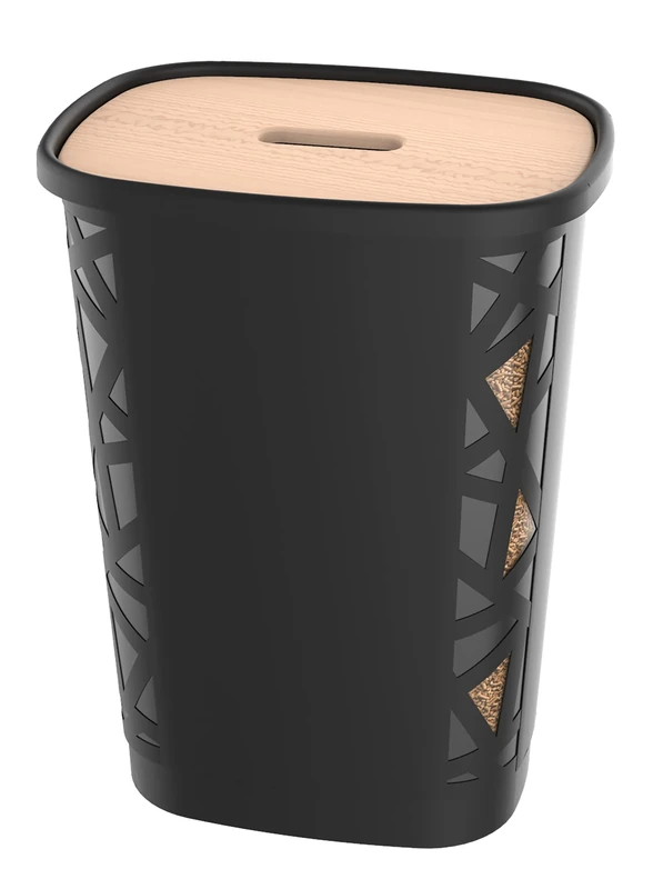 EDA Wood Pellet Box XL Black 45 kg