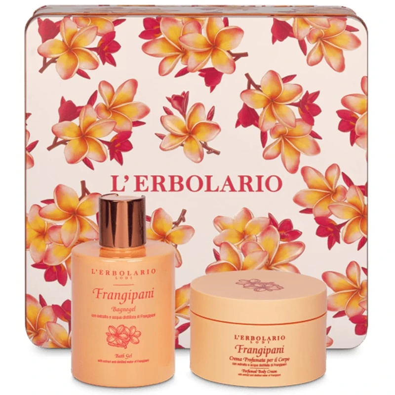 Midefa Frangipani Beauty Set - Gift Box with Bath Gel 300 ML and Perfumed Body Cream 200 ML