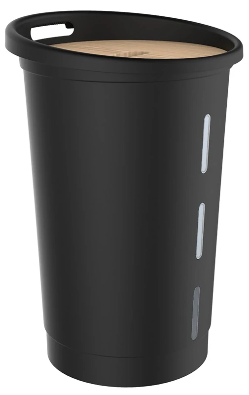 EDA - Jura Montania Pellet Box with Wheels 38 L – for 25 kg Pellets – Black, 010478 NO, Diameter 39.5 x 60.5 cm - Image 1