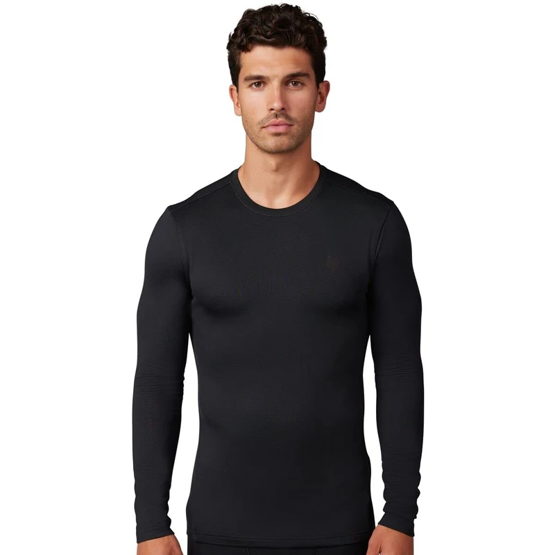 Fox Men's Tecbase Fire Long-Sleeved Undershirt T-Shirt, Black, XL