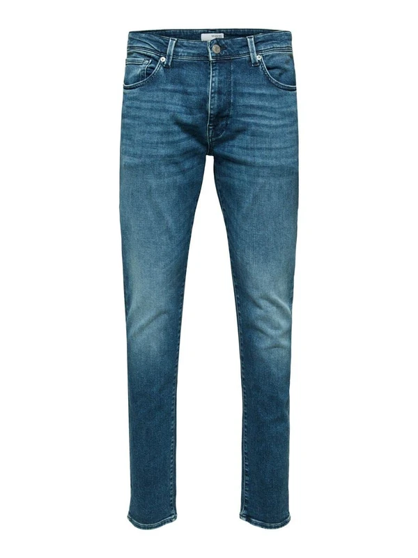 SELECTED HOMME Men's Jeans, Medium Blue (Medium Blue Denim), 30 W/32 L - Image 1