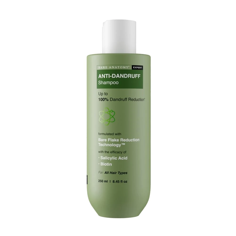 Bare Anatomy Expert Anti-Dandruff Shampoo | Targets Oily Scalp and Sheds Dry Flakes Clears Away Dandruff Flakes Relieves from Excessive Oil | 250 ml