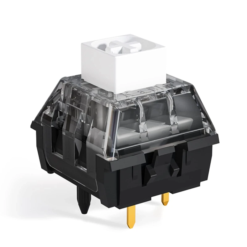kutethy Kailh Box V2 Switch White for Mechanical Gaming Keyboard, 3-Pin Plate Mounted/RGB/SMD Waterproof MX Lever Switches (Pack of 36, White)